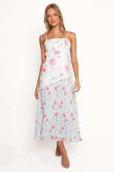 Renata Maxi Dress - Blue Floral