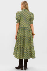 Forest Green Floral Bennett Maxi Dress