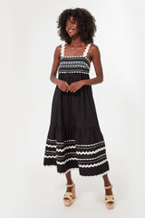 Black Ryleigh Ric Rac Sleeveless Dress