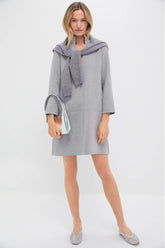Gray Herringbone Clifton Dress