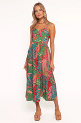 Eleonora Midi Dress - Calypso Coral