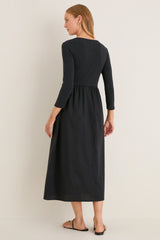 Black Mixed Media Lizzie Dress