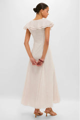 Cream and Red Polka Dot Marlowe Flutter Dress