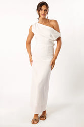 Cosma Off Shoulder Maxi Dress - White
