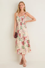 Rose Blur Cotton Poplin Edith Dress