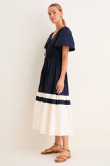 Navy and Cream Mitchell Dress