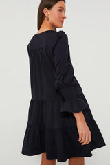 Navy Cotton Poplin Kenzo Dress