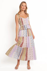 Petai Patchwork Maxi Skirt - Botanic Multi