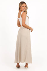 Alex Linen Midi Skirt - Oatmeal