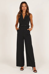 Sienna Belted Jumpsuit - Black