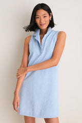 Light Blue Pique Margaret Polo Dress
