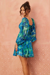 Wanderlust Mini Dress - Blue